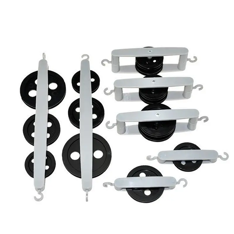 Pulley Set Mechanical Practical Pulley Block Iron Bracket Plastic Wheels Scroll Wheel Pulley Tackle-Block Pulley Block for Teaching