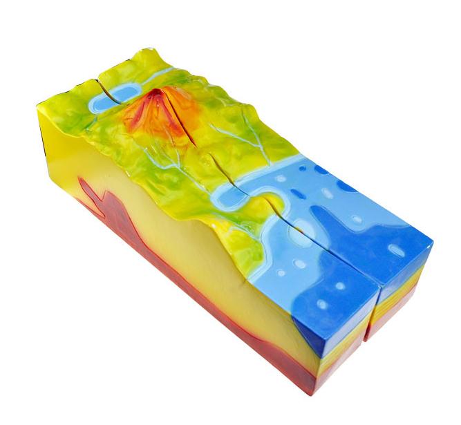 Volcano Model Geography Teaching Model Volcanic Structure Anatomy Biological Science Model for Education Toy
