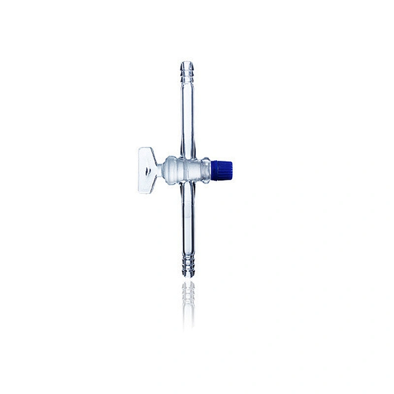 TPFE Stopcock or glass stopcock straight bore two way