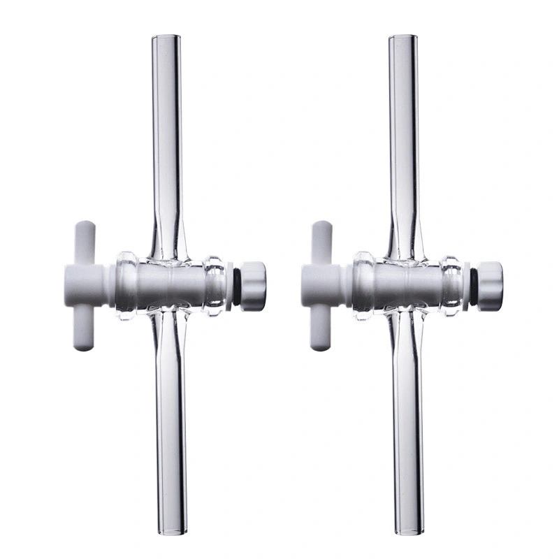 TPFE Stopcock or glass stopcock straight bore two way