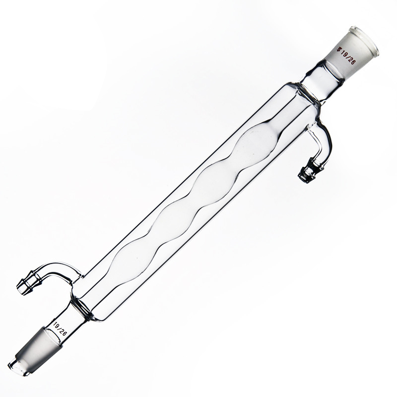 Condenser with bulbed inner tube standard ground mouth