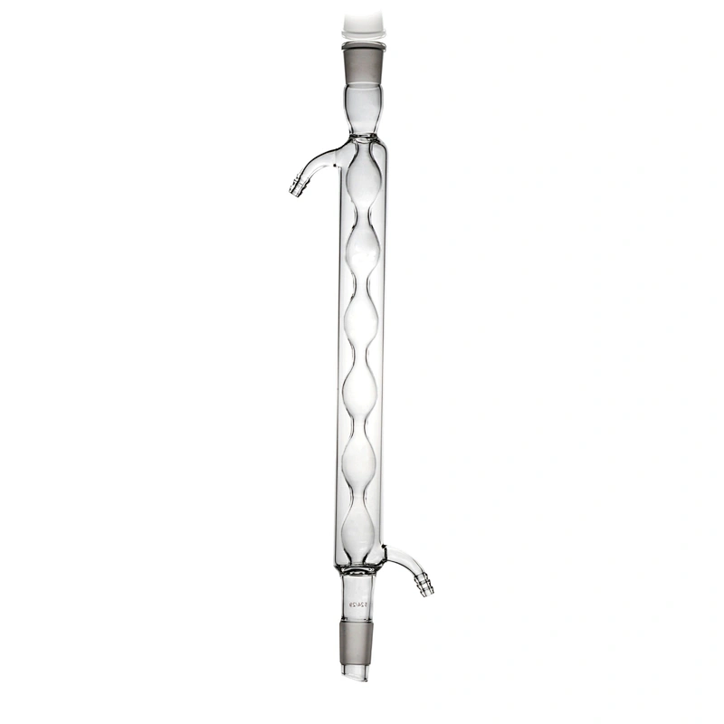 Condenser with bulbed inner tube standard ground mouth