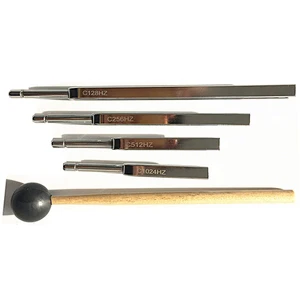 4 Pcs Tuning Fork Set, Steel Tuning Fork Musical Instrument with Wooden Resonance Box and Silicone Hammer