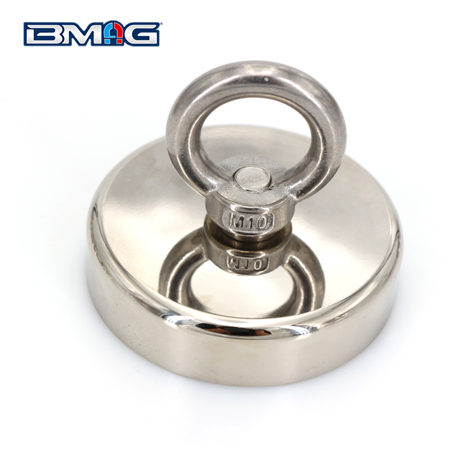 Neodymium fishing magnet with stainless steel hook