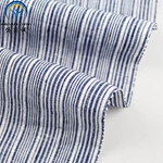 STRIPE 100%LINEN WOVEN FABRIC 14*14
