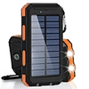 20000 mAh Capacity Solar Panel Power Bank LED Light With Input and Output