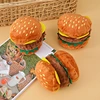 Dog Plush Hamburger Squeaky Bite Toy