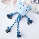 Squeaky Plush  Cotton Rope Dog Chew Toy