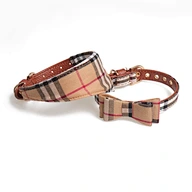 Collar para mascota de cuadros escoceses