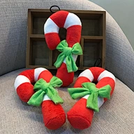 Pet Christmas Candy Cane Plush Toy