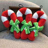Pet Christmas Candy Cane Plush Toy