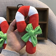 Pet Christmas Candy Cane Plush Toy
