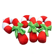 Pet Christmas Candy Cane Plush Toy