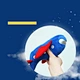 Rocket shape Dog Toy