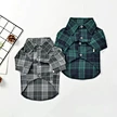 camisa xadrez tartan animal de estimação