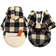 Dog Plaid Hoodie Sweater