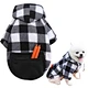 Dog Plaid Hoodie Sweater