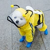 Roupa de chuva charmosa para cachorro