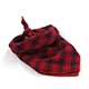 Pet Triangle Plaid Square Bandana