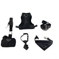 Pet safety harness with belt bag
