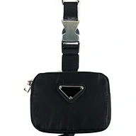 Safety harness with built-in belt bag for pets