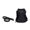 Safety harness with built-in belt bag for pets