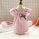 Cat Sweet Plaid Dresses