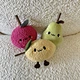 Wooden Stick Cartoon Fruit Design Cat Toy