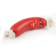 Red Rubber Sausage Dog Toy