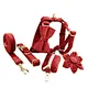 Velvet Dog Collar Pet Leash Set