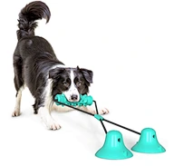 Double Sucker Pull Leash Dog Toy