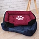 Square pet bed with memory foam