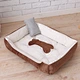Square pet bed with memory foam
