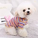 Coleção de camisa listrada de tricô para cachorro