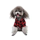 Dog Red Plaid Shirt Khaki Overalls