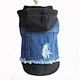Chaqueta vaquera con capucha para perros