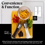 Stainless steel salt and pepper grinder set