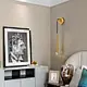 slim wall light golden light