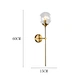 ball wall light size
