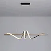 LED linear pendant light black