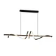 Minimalist black nordic led linear pendant light