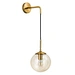 amber led glass ball wall light