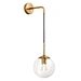 clear led globe wall light