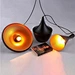 industrial pendant light balck gold design lighting