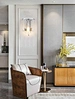 silver metal crystal wall light