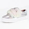 kids fluffy trainer,faux fur shoes factory,silver metallic round toe faux fur