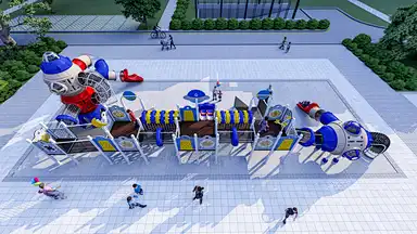Kindergarten Outdoor Playground MLPG-24010 Galvanized pipe+LLDPE+PE+wirerope for park