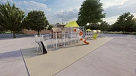 Kindergarten Outdoor Playground MLPG-24035 Galvanized pipe+LLDPE+wood+wirerope for park