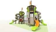 Park Outdoor Playground MLPG-24001  Galvanized pipe+LLDPE+PE+stainless steel+wirerope for park