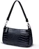 Simple Shoulder Bag with Crocodile Pattern